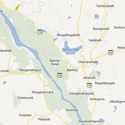 satellite map image of Bannur( Bannur,Karnataka ಉಪಗ್ರಹ ನಕ್ಷೆ ಚಿತ್ರ )