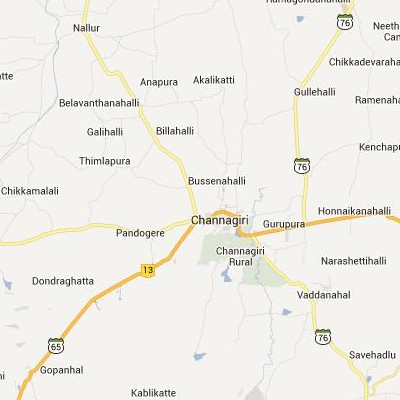 satellite map image of Channagiri( Channagiri,Karnataka ಉಪಗ್ರಹ ನಕ್ಷೆ ಚಿತ್ರ )