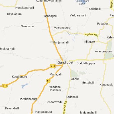 satellite map image of Gundlupet( Gundlupet,Karnataka ಉಪಗ್ರಹ ನಕ್ಷೆ ಚಿತ್ರ )