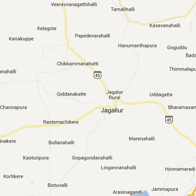 satellite map image of Jagalur( Jagalur,Karnataka ಉಪಗ್ರಹ ನಕ್ಷೆ ಚಿತ್ರ )
