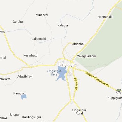 satellite map image of Lingsugur( Lingsugur,Karnataka ಉಪಗ್ರಹ ನಕ್ಷೆ ಚಿತ್ರ )