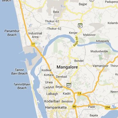 satellite map image of Mangalore( Mangalore,Karnataka ಉಪಗ್ರಹ ನಕ್ಷೆ ಚಿತ್ರ )