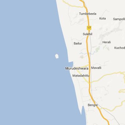satellite map image of Murudeshwara( Murudeshwara,Karnataka ಉಪಗ್ರಹ ನಕ್ಷೆ ಚಿತ್ರ )