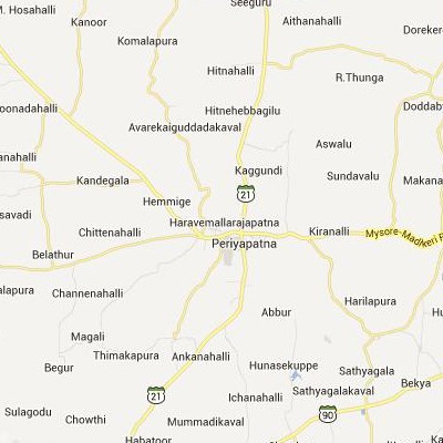 satellite map image of Piriyapatna( Piriyapatna,Karnataka ಉಪಗ್ರಹ ನಕ್ಷೆ ಚಿತ್ರ )
