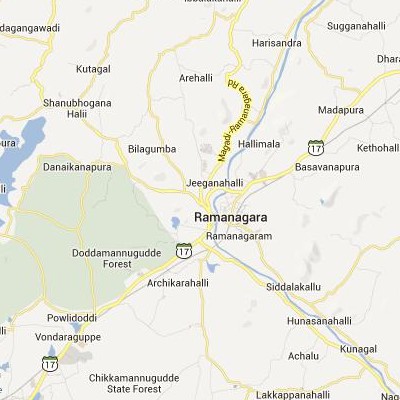 satellite map image of Ramanagaram( Ramanagaram,Karnataka ಉಪಗ್ರಹ ನಕ್ಷೆ ಚಿತ್ರ )