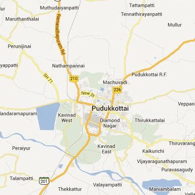 satellite map image of Pudukkottai( Pudukkottai,tamilnadu செயற்கைக்கோள் வரைபடம் படம்)