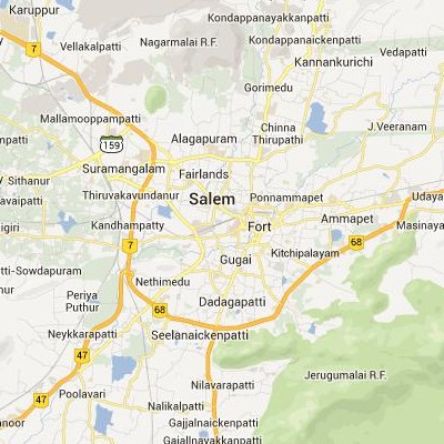 satellite map image of Salem( Salem,tamilnadu செயற்கைக்கோள் வரைபடம் படம்)