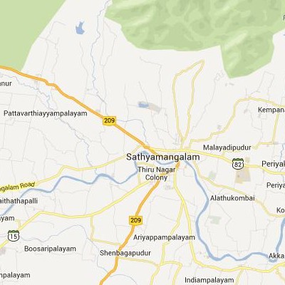 satellite map image of Sathyamangalam( Sathyamangalam,tamilnadu செயற்கைக்கோள் வரைபடம் படம்)