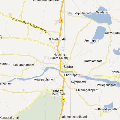 satellite map image of Sattur( Sattur,tamilnadu செயற்கைக்கோள் வரைபடம் படம்)