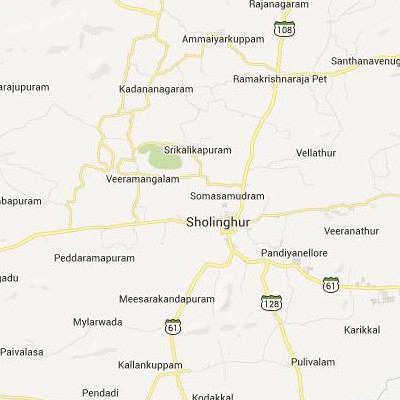 satellite map image of Sholinghur( Sholinghur,tamilnadu செயற்கைக்கோள் வரைபடம் படம்)