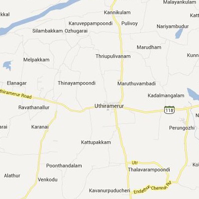 satellite map image of Uttiramerur( Uttiramerur,tamilnadu செயற்கைக்கோள் வரைபடம் படம்)
