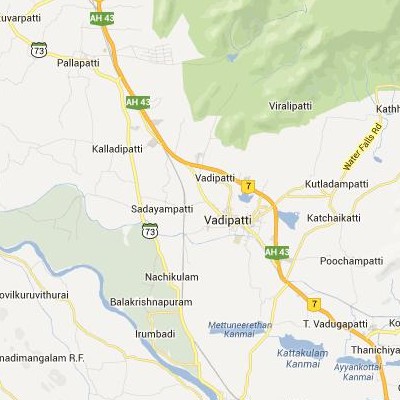 satellite map image of Vadippatti( Vadippatti,tamilnadu செயற்கைக்கோள் வரைபடம் படம்)
